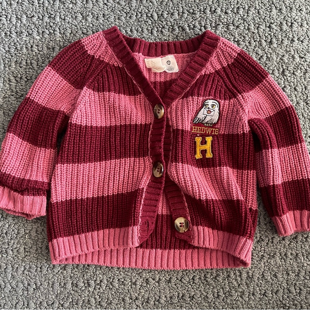 Harry Potter Hedwig Cardigan Sweater Size US 9 Months
